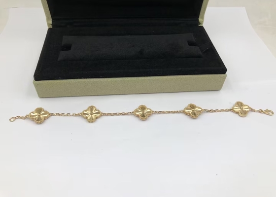 Customized 18K Yellow Gold Bracelet Fashion VCA Magic Alhambra Bracelet
