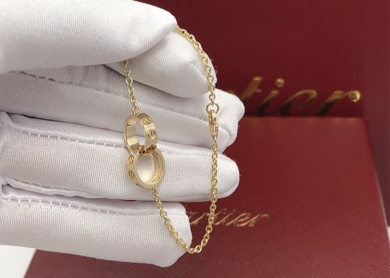 Handmade Customized Size 18k Yellow Gold Bracelet For Ladies