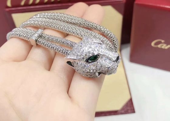 Certified Emeralds Onyx Personalized Diamond Jewelry PanthèRe De Cartier Necklace