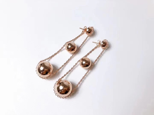 Customization 18K Gold Earrings Tiffany Earrings Rose Gold Fashion For Party