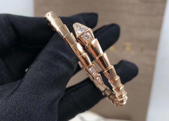Luxurious Bvlgari 18K Gold Diamond Bracelet With Rose Gold VVS Diamonds