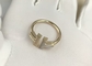 18K GOLD DIAMOND RING FASHION STYLE TIFFANY&CO YELLOW GOLD WITT DIAMOND AND MOTHER PEARL