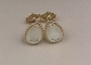  Earrings  18K Gold Earrings   Without Diamond With Mother Pearl