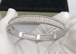 Width 4.5mm 18K Gold Diamond Bracelet Fashion White Gold Bangles