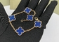 Royal Blue 18k Yellow Gold Bangle Bracelets Without Diamond