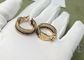 Fashionable Quatre Ceramic Small Gold Hoop Earrings For Women