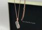 Gray Flower Shape No Diamond Certified Stylish Rose Gold Necklace For Women