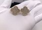 Vintage Fashionable Van Cleef And Arpels 18K Gold Diamond Earrings For Wife