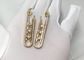 White 18k Rose Gold Diamond Earrings Full Diamond Elegant Stylish
