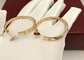LOVE Yellow 18K Gold Earrings 3.6mm Four Leaf Luxury Jewelry