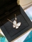 Van Cleef 18K Rose Gold Van Cleef Butterfly Necklace Vs Diamonds