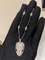 sapphire 18k Gold Diamond Necklace VVS For Valentine'S Day