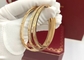 18K Cartier Love Yellow Gold Bracelet Full VS Diamond No Gemstone